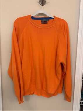 Talbot’s Men’s Bright Orange Crewneck Pullover